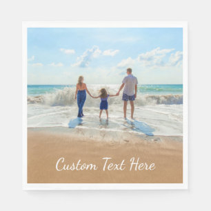 Aangepaste foto's Napkins met uw foto's en tekst Servet