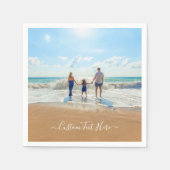 Aangepaste foto's Napkins met uw foto's en tekst Servet (Voorkant)