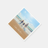 Aangepaste foto's Napkins met uw foto's en tekst Servet (Hoek)