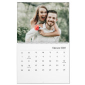 Aangepaste foto's nieuw jaar geheugen rood kalender (Feb 2026)