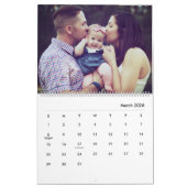 Aangepaste foto's nieuw jaar geheugen rood kalender (Mar 2026)