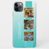 Aangepaste foto's Ombre Aqua Turquoise Seaglass Gr iPhone Hoesje (Achterkant)