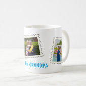 Aangepaste foto's op eerste klasse opa Beste opa 3 Koffiemok (Voorkant rechts)