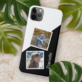 Aangepaste foto's op Geometric Black en White Case-Mate iPhone Case