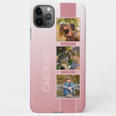 Aangepaste foto's op ombre Dusty Blush Roos roze iPhone Hoesje (Achterkant)
