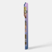 Aangepaste foto's op zwart Paars blauw van Ombre r iPhone Hoesje (Linkerkant)