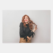 Aangepaste Foto's Party Selfie Afbeelding Fotograf Inpakpapier Vel (Voorkant)