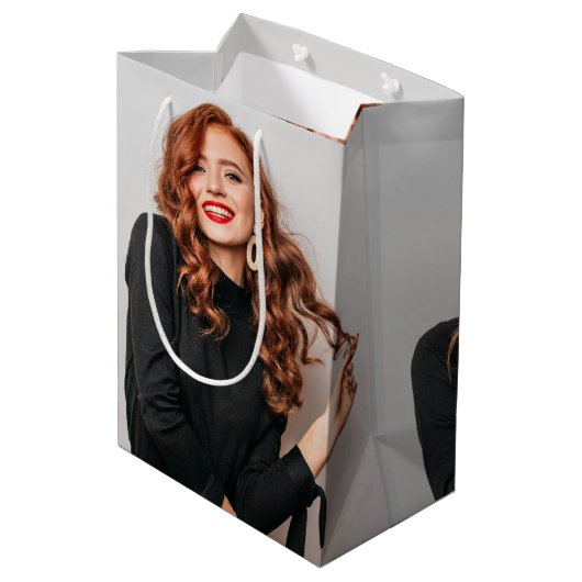 Aangepaste Foto's Party Selfie Afbeelding Fotograf Medium Cadeauzakje (Achterkant Gekanteld)