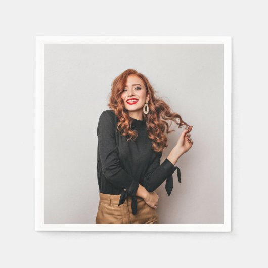 Aangepaste Foto's Party Selfie Afbeelding Fotograf Servet (Voorkant)