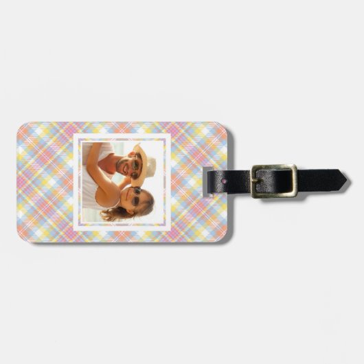 Aangepaste foto's plakband stripe bagagelabel (Voorkant horizontaal)