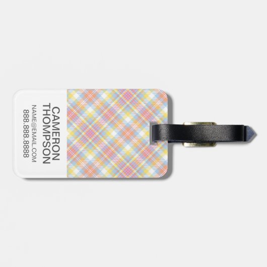 Aangepaste foto's plakband stripe bagagelabel (Achterkant horizontaal)