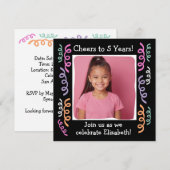 Aangepaste foto's Proost op 5-jarige verjaardagstr Kaart (Voorkant / Achterkant)