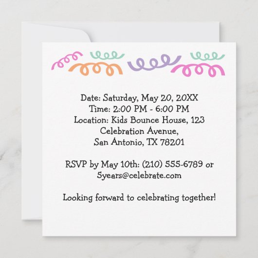 Aangepaste foto's Proost op 5-jarige verjaardagstr Kaart (Achterkant)