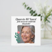 Aangepaste foto's Proost op 80 jaar 80ste verjaard Kaart (Staand voorkant)