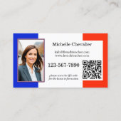 Aangepaste foto's QR Code Franse taalleraar Visitekaartje (Achterkant)