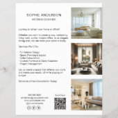 Aangepaste Foto's QR Code Social Media Professiona Flyer (Voorkant)