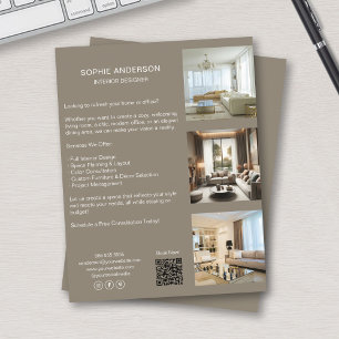 Aangepaste Foto's QR Code Social Media Professiona Flyer