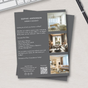Aangepaste Foto's QR Code Social Media Professiona Flyer