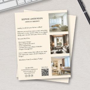 Aangepaste Foto's QR Code Social Media Professiona Flyer