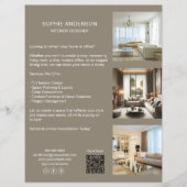 Aangepaste Foto's QR Code Social Media Professiona Flyer (Voorkant)