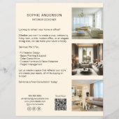 Aangepaste Foto's QR Code Social Media Professiona Flyer (Voorkant)