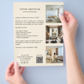 Aangepaste Foto's QR Code Social Media Professiona Flyer (Hand)