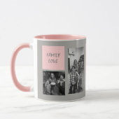 Aangepaste foto's Roze monogram Aangepaste koffie Mok (Links)