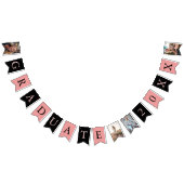 Aangepaste foto's Roze zwart Afstuderen  Vlaggetjes (Alle)