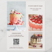 Aangepaste foto's Scan QR Code Menu Cake Bakkerij (Voorkant)