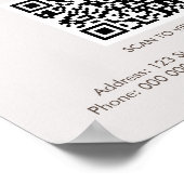 Aangepaste foto's Scan QR Code Menu Cake Bakkerij Poster (Hoek)