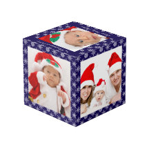 Aangepaste foto's Sinterklaas baby blauw met sneeu