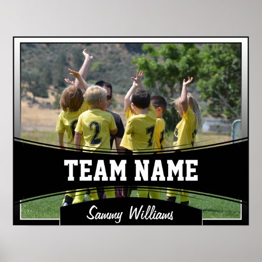 Aangepaste foto's, teamnaam en afspeelnamen poster (Voorkant)