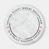 Aangepaste foto's vaderdag magneet (Voorkant)