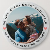 Aangepaste foto's vaderdag ronde button 6,0 cm (Voorkant)