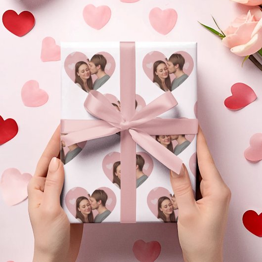 Aangepaste foto's Valentijnsdag inpakpapier