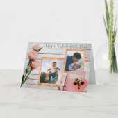 Aangepaste foto's Valentijnse roze roze  Feestdagen Kaart (Voorkant)