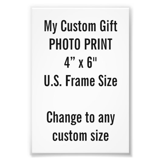 Aangepaste foto's van 4 x 6 inch (VS-Lijst) Foto Afdruk (Voorkant)