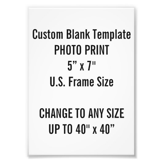 Aangepaste foto's van 5 x 7 inch (VS-Lijst) Foto Afdruk (Voorkant)