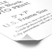 Aangepaste foto's van 5 x 7 inch (VS-Lijst) Foto Afdruk (Hoek)