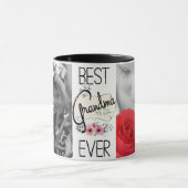 Aangepaste foto's van de beste grootmoeder ooit mok (Midden)