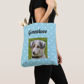 Aangepaste foto's van Dog Afdrukken BlueTote Bag Tote Bag (Dichtbij)