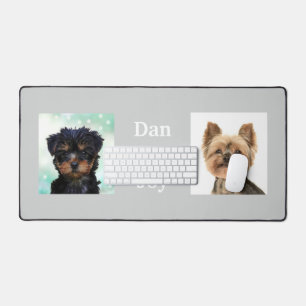 Aangepaste foto's van een knuffelbare kleine hond  bureaumat