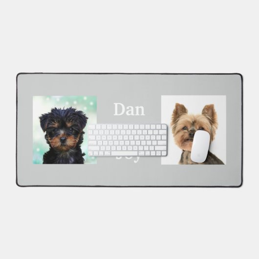 Aangepaste foto's van een knuffelbare kleine hond bureaumat (Keyboard & Muis)