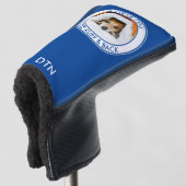 Aangepaste foto's van je naar het Ruff & Back Blue Golfheadcover (3/4 voorkant)