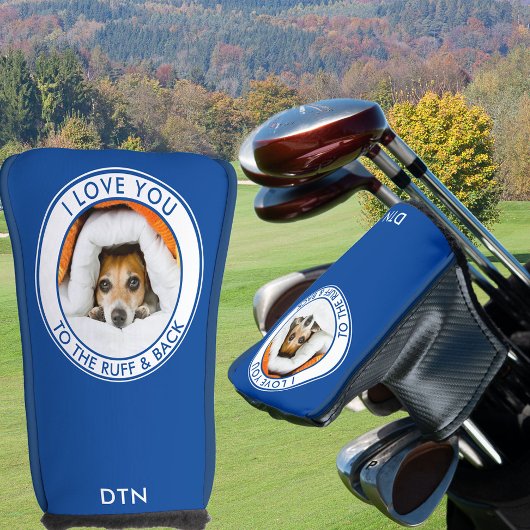 Aangepaste foto's van je naar het Ruff & Back Blue Golfheadcover