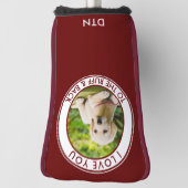 Aangepaste foto's van je naar het Ruff & Back Red Golfheadcover (Draai 90)