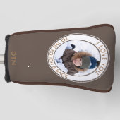 Aangepaste foto's van jou naar Rough en Back Brown Golfheadcover (Voorkant)