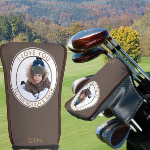 Aangepaste foto's van jou naar Rough en Back Brown Golfheadcover