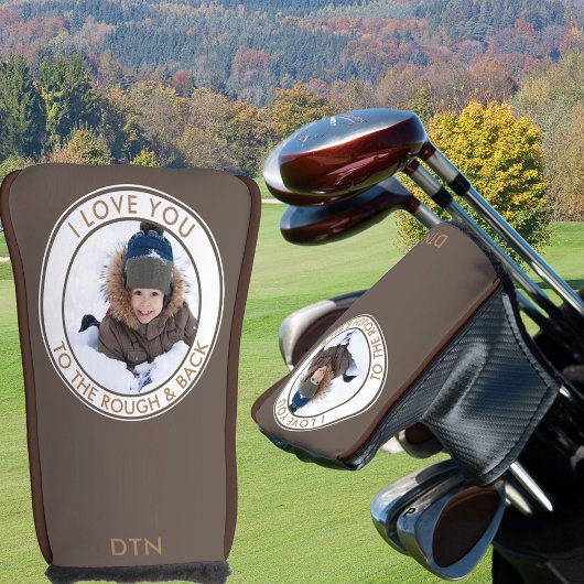 Aangepaste foto's van jou naar Rough en Back Brown Golfheadcover