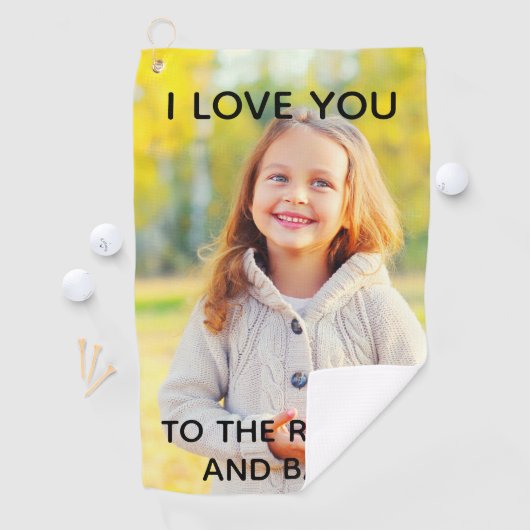 Aangepaste foto's van jou naar Rough en Back Golfhanddoek (Insitu)